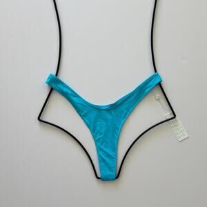NWT Frankies Bikinis Full Moon Micro Bikini Bottom - Morning Blue - Large